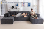 MAXYOYO 129.5" Modular Sectional Sofa Couch, U Shaped Modern Cloud Couch - Image 2