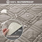 TAOCOCO 100% Waterproof Loveseat Recliner Cover, Non Slip Split Recliner Couch - Image 3