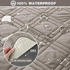 TAOCOCO 100% Waterproof Recliner Sofa Covers 3 Seater Split Couch Covers - Image 2