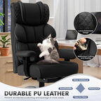 BestGlory Office Desk Chair, Big and Tall Leather Gaming Chair - Image 4