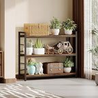 3 Tier Bookshelf 39.37" Width, Dorm Desk Hutch, Desk Shelf, Long Industrial - Image 5