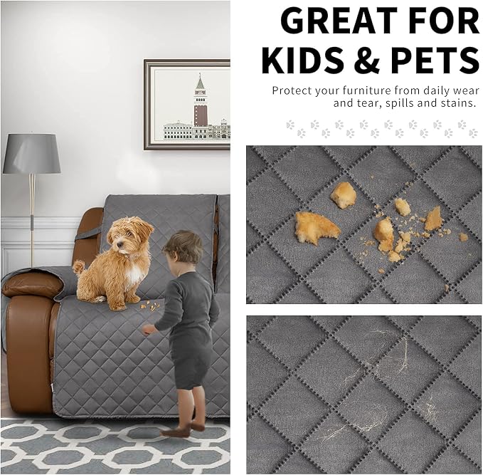 Easy-Going Oversized Loveseat Recliner Cover, Reversible Couch Cover - Image 8