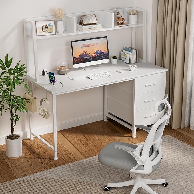 DLisiting White Computer Desk - Image 2