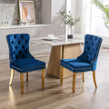 KCC Velvet Dining Chairs Set of 2, Upholstered High-end Tufted Dining Chair by KCC