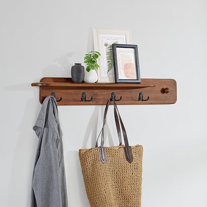 Alaterre Furniture Calais 36 Inch Wall Mount Coat Rack - Image 2
