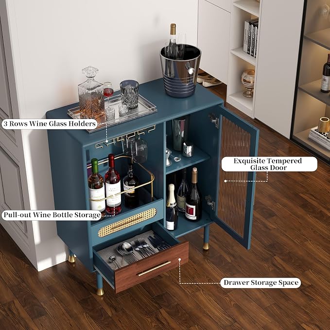ARTPOWER Modern Coffee Bar Cabinet - Image 7