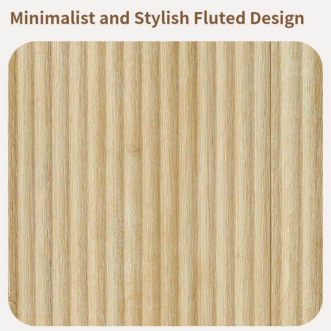 LKTART 64" Buffet Cabinet with Storage, Modern Fluted Accent Sideboard Media - Image 4