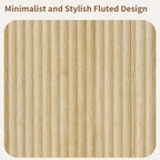 LKTART 64" Buffet Cabinet with Storage, Modern Fluted Accent Sideboard Media - Image 4