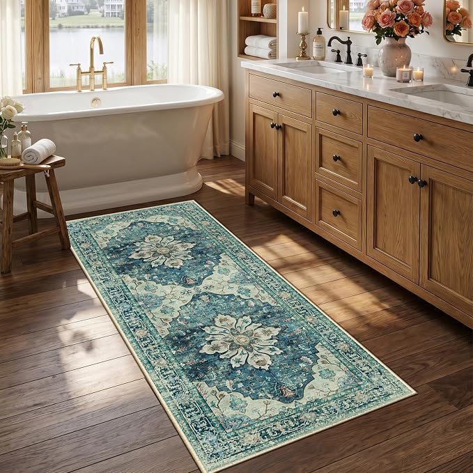 RELEANY Washable Area Rug, Runner 2'6"x5', Water Repellent, Pet Friendly by RELEANY