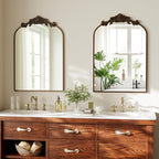 VooBang Vintage Arched Bathroom Mirror, 26x38 Inch Retro Wall Mounted Vanity - Image 5