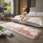 AMTOVO Faux Fur Rug, 2 x 6 ft Runner Area Rugs - Image 3