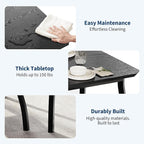 Dining Table for 4, 3-Piece Kitchen Table Set for 4 - Image 3