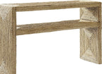 Crosley Furniture Marella Handwoven Banana Leaf Console Table, Rattan Sofa - Image 8
