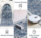 Yamaziot 2x12 Washable Hallway Runner Rug Non Slip Floral Carpet, Stain - Image 4