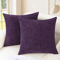 CaliTime Decorative Couch Throw Pillow Covers 18 X 18 Inches Plum Purple | Pack by CaliTime