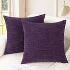 CaliTime Decorative Couch Throw Pillow Covers 20 X 20 Inches Plum Purple | Pack by CaliTime