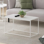 Furinno CAMNUS Coffee Table, Metal Frame Modern Center Table, Rectangular Side - Image 2