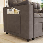 3-in-1 Convertible Sleeper Sofa Bed, 55 inch Small Couch - Image 9