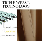 NICETOWN Gold Brown Sleek Blackout Curtains 48 inches Length - Image 3
