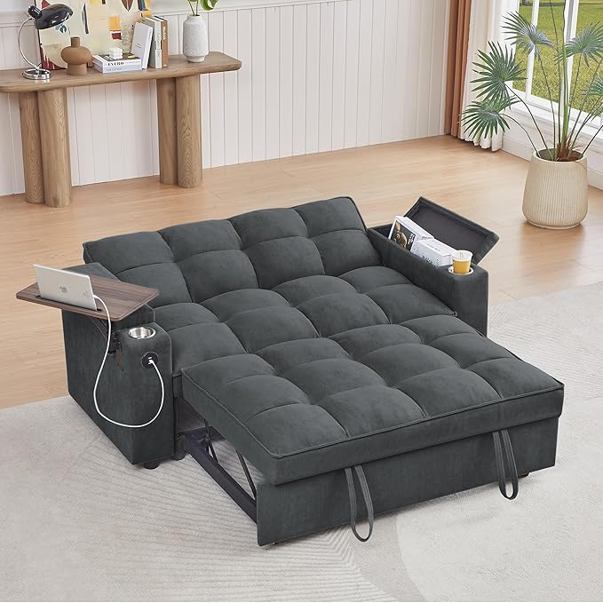 hansones 65'' 3-in-1 Folding Convertible Sofa Bed, Pullout Sofa, Modern by hansones