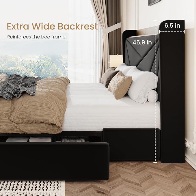 SHA CERLIN Queen Bed Frame - Image 7