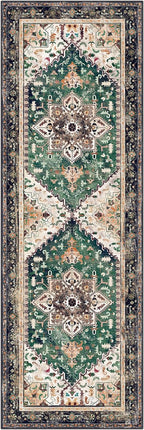 Yamaziot Washable Runner Rug, 2x6 Non-Slip Boho Vintage Hallway Kitchen Rug | - Image 3