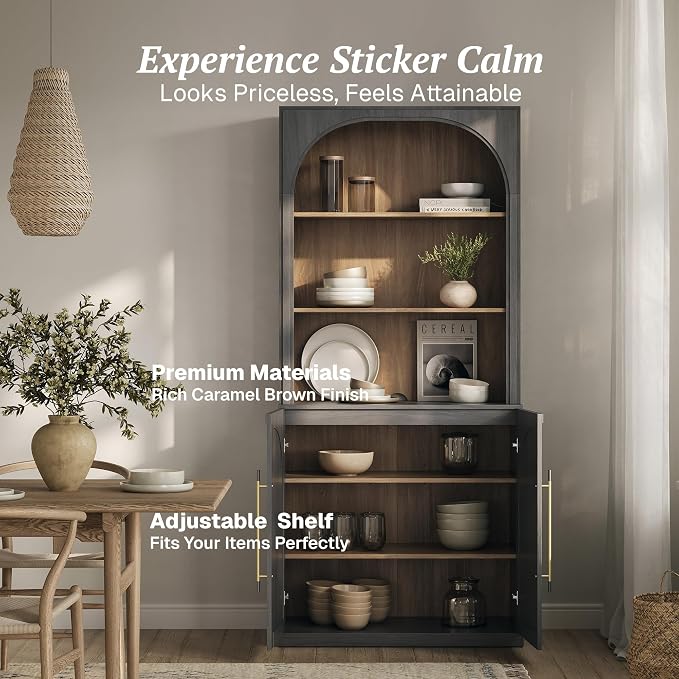 BELLEZE 72" Tall Storage Cabinet - Image 4