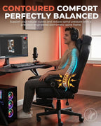 GTPLAYER Gaming Chair with Footrest, Big and Tall Game Chair 350lb Racing Style - Image 5