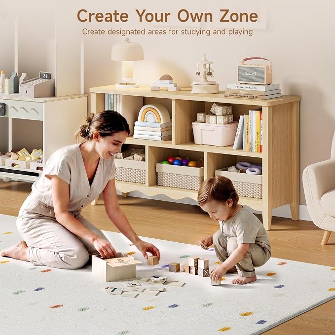 ONBRILL Montessori Shelf, 5 Cube Toy Storage Organizer - Image 8
