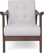 Christopher Knight Home Aurora Mid-Century Modern Accent Chair, Rubberwood - Image 8