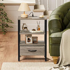 SUPERJARE Nightstand with Charging Station, Bed Side Table with Adjustable - Image 7