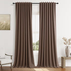 100% Blackout Curtains 90 Inch Length 2 Panels Set by Guken
