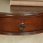 Touch of Class Eudora Natural Cherry Console Table | Half Round Wooden Vintage - Image 4