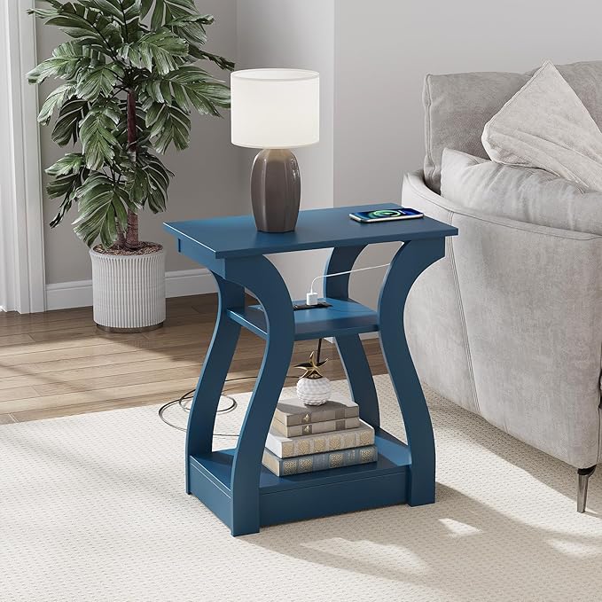 FROMJBEST End Table with Charging Station, Side Table with USB Ports and Outlets - Image 7