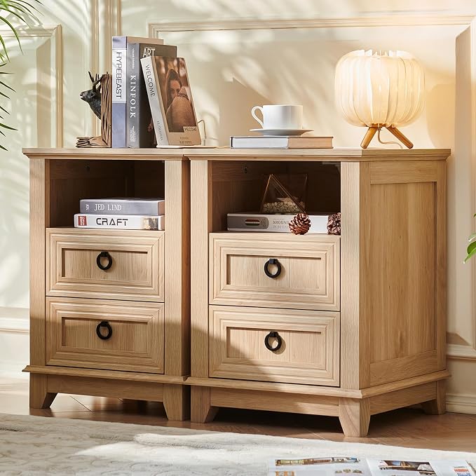 Joaxswe 18" Farmhouse Night Stands Set of 2 by Joaxswe