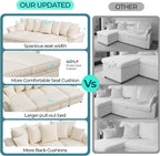 LINSY HOME Oversized Sectional Sleeper Sofa - Image 6