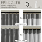 Grey Pleat Linen Blackout 102 Inch Curtains - Image 6