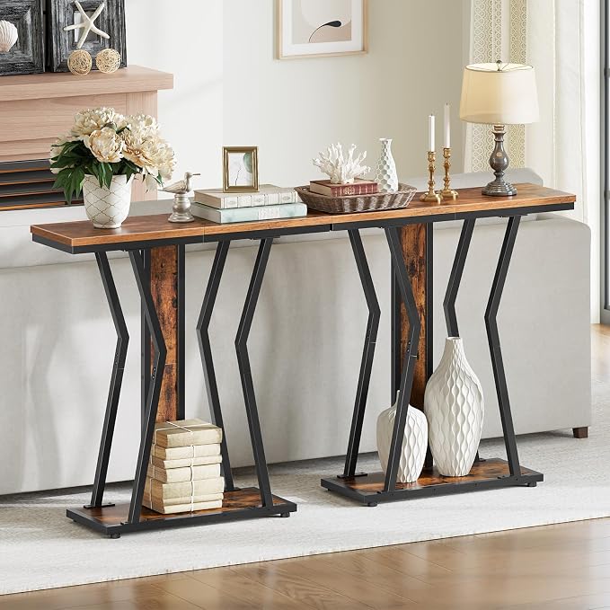 HOOBRO Narrow Console Table, 29.5" Small Entryway Table - Image 4