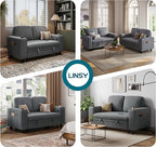 LINSY HOME Loveseat Sofa with Storage - Image 9