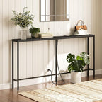 MAHANCRIS Console Table with Power Outlet, Industrial Entryway Table with USB - Image 5