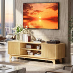 VINGLI 58.6" TV Stand for 70 Inch TV, Mid Century Entertainment Center - Image 8