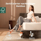 RECCI Solid Bamboo C-Shaped End Table Set of 2 - Image 5