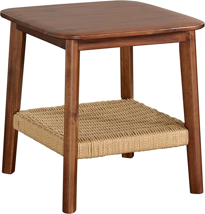 Alaterre Furniture Calais 2-Tier Solid Wood End Table - Image 8