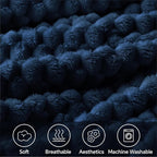 BEDELITE Navy Large Throw Blanket - Image 3