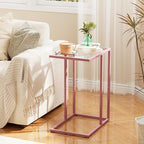 C Shaped End Table Set of 2, Small Side Couch Sofa Tables - Image 7