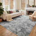 5x7 Ft Shag Area Rug for Bedroom, Tie Dyed Ultra Soft Fluffy Furry Rugs for by Cuzwlovita