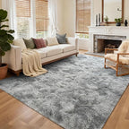 5x8 Ft Large Shag Rugs for Living Room, Tie Dyed Ultra Soft Fluffy Furry Area by Cuzwlovita