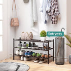 viewcare Long Shoe Rack, Bamboo Wood Shoe Rack - Image 3