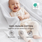 Bedsure 100% Cotton Muslin Blanket Queen Size - Image 2