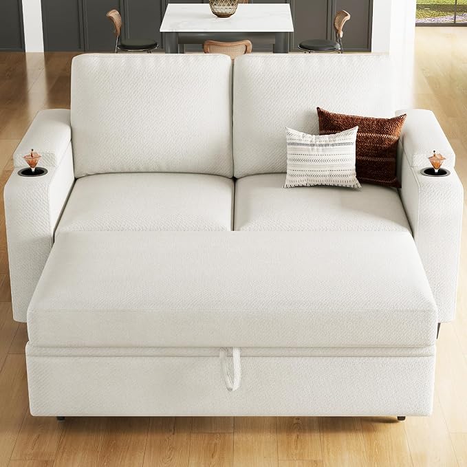 Belffin Chenille Sectional Sleeper Sofa - Image 4